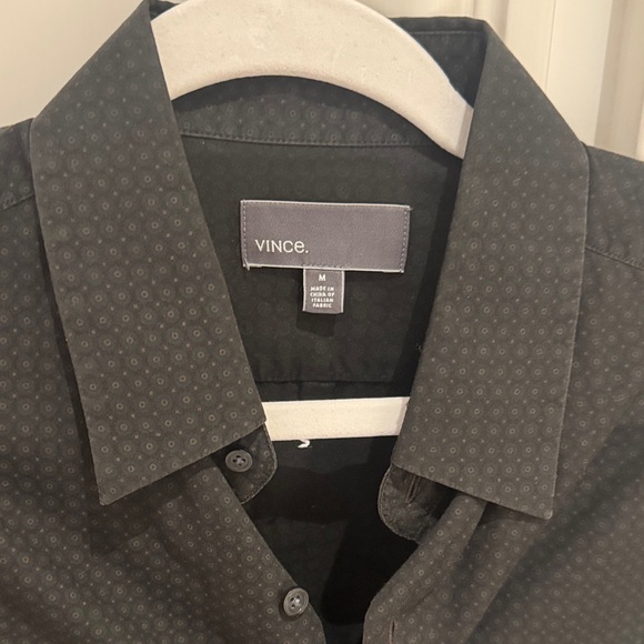 Vince Black Patterned Dress Shirt - Picture 2 of 3